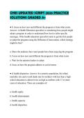 CHES UPDATED SCRIPT 2026 PRACTICE SOLUTIONS GRADED A&plus;