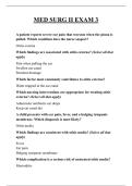 MED SURG II EXAM 3 QUESTIONS AND ANSWERS 2026