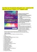 PRIORITIZATION DELEGATION AND ASSIGNMENT 4TH EDITION LACHARITY TEST BANK 9780323498289