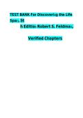 Test Bank for Discovering the Life Span &vert; Robert S&period; Feldman &vert; 5th Edition &vert; Verified Chapters