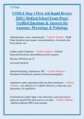 USMLE Step 1 First Aid Rapid Review  2026 &vert; Medical School Exam Prep &vert;  Verified Questions & Answers for  Anatomy&comma; Physiology & Pathology 