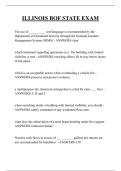 ILLINOIS BOF STATE EXAM QUESTIONS AND ANSWERS 2026
