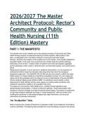 2026&sol;2027 NCLEX-RN Prep&colon; Rector's Community and Public Health Nursing 11th Ed&period; &vert; 55-Question Master Protocol & Test Bank
