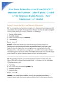State Farm Estimatics Actual Exam 2026&sol;2027&colon; Questions and Answers &vert; Latest Update &vert; Graded A&plus; for Insurance Claims Success &ndash; Pass Guaranteed - A&plus; Graded