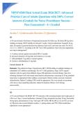 NRNP 6568 Final Actual Exam 2026&sol;2027&colon; Advanced Practice Care of Adults Questions with 100&percnt; Correct Answers &lpar;Graded&rpar; for Nurse Practitioner Success &ndash; Pass Guaranteed - A&plus; Graded