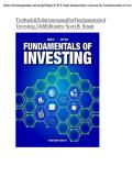 Test Bank & Solution Manual for Fundamentals of investing&comma; 14th Edition by Scott B&period; Smart