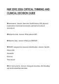 NUR 2092 2026 CRITICAL THINKING AND CLINICAL DECISION GUIDE