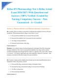 Relias RN Pharmacology Test A Relias Actual Exam 2026&sol;2027&colon; With Questions and Answers &vert; 100&percnt; Verified &vert; Graded for Nursing Competency Success &ndash; Pass Guaranteed - A&plus; Graded