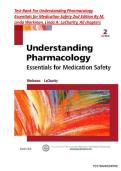Test Bank For Understanding Pharmacology Essentials for Medication Safety 2nd Edition By M&period; Linda Workman&comma; Linda A&period; LaCharity&comma; All chapters