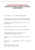 TDCJ CORE COMPETENCIES EXAM &vert; QUESTIONS AND 100&percnt; CORRECT ANSWERS &vert; LATEST UPDATE