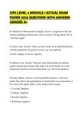 CIPS LEVEL 4 MODULE 1 ACTUAL EXAM PAPER 2026 QUESTIONS WITH ANSWERS GRADED A&plus;