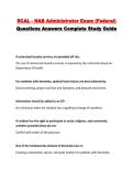 RCAL - NAB Administrator Exam &lpar;Federal&rpar; Questions Answers Complete Study Guide&vert; Updated