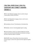 CISA FINAL PAPER EXAM 2 2026 FULL QUESTIONS AND CORRECT ANSWERS GRADED A&plus;