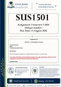 SUS1501 Assignment 2 &lpar;QUALITY ANSWERS&rpar; Semester 2 2026