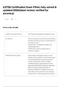 ILETSB Certification Exam FINAL  fully solved & updated 2026&lpar;latest version verified for accuracy&rpar; 