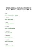 CISC 3140 FINAL TEST 2026 QUESTIONS WITH CORRECT ANSWERS GRADED A&plus;