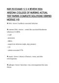 NUR 215 EXAMS 1 2 3 4 REVIEW 2026 ARIZONA COLLEGE OF NURSING ACTUAL TEST PAPERS COMPLETE SOLUTIONS VERIFIED MODULE 1-10