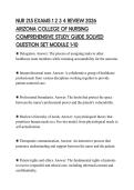 NUR 215 EXAMS 1 2 3 4 REVIEW 2026 ARIZONA COLLEGE OF NURSING COMPREHENSIVE STUDY GUIDE SOLVED QUESTION SET MODULE 1-10