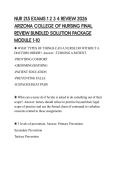 NUR 215 EXAMS 1 2 3 4 REVIEW 2026 ARIZONA COLLEGE OF NURSING FINAL REVIEW BUNDLED SOLUTION PACKAGE MODULE 1-10
