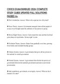 CIVICS EXAM BUNDLED 2026 COMPLETE STUDY GUIDE UPDATED FULL SOLUTIONS PASSED A&plus;