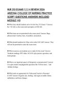 NUR 215 EXAMS 1 2 3 4 REVIEW 2026 ARIZONA COLLEGE OF NURSING PRACTICE SCRIPT QUESTIONS ANSWERS INCLUDED MODULE 1-10
