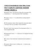 CIVICS EXAM BUNDLED 2026 FINAL EXAM PACK COMPLETE QUESTIONS ANSWERS VERIFIED GRADED A&plus;