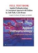 Test Bank for Applied Pathophysiology&colon; A Conceptual Approach &vert; Nath & Braun &vert; 4th Edition &vert; All Chapters