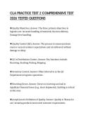 CLA PRACTICE TEST 2 COMPREHENSIVE TEST 2026 TESTED QUESTIONS