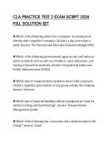 CLA PRACTICE TEST 2 EXAM SCRIPT 2026 FULL SOLUTION SET