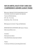 NUR 256 MENTAL HEALTH STUDY GUIDE 2026 COMPREHENSIVE ANSWERS ALREADY PASSED