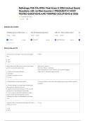 Pathology FSE-214-0904 Final Exam &vert;&vert; 2026 &lpar;Actual Exam&rpar; Questions with verified Answers &vert; FREQUENTLY MOST TESTED QUESTIONS AND VERIFIED SOLUTIONS &commat; 2026