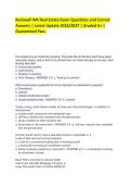 Rockwell WA Real Estate Exam Questions and Correct Answers &vert; Latest Update 2026&sol;2027 &vert; Graded A&plus; &vert; Guaranteed Pass&period;