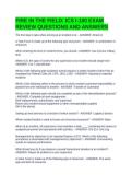 FIRE IN THE FIELD&colon; ICS I-100 EXAM REVIEW QUESTIONS AND ANSWERS