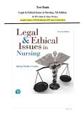 Test Bank Legal & Ethical Issues in Nursing&comma; 7th Edition&period; By RN Guido & Ginny Wacker&period; &lpar;Complete Chapters 1-20 With Rationales 100&percnt; Expert Verified Q&As&rpar;
