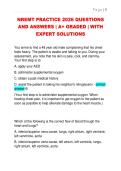 NREMT PRACTICE TEST BANK -  MULTIPLE CHOICE EXAM 2026  QUESTIONS AND ANSWERS &vert; A&plus;  GRADED &vert; WITH EXPERT SOLUTIONS 