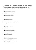 CLA 210 NCSU EXAM 1 HEINEN ACTUAL PAPER 2026 QUESTIONS SOLUTIONS GRADED A&plus;