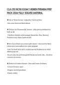 CLA 210 NCSU EXAM 1 HEINEN PREMIUM PREP PACK 2026 FULLY SOLVED MATERIAL