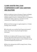CLAIMS ADJUSTER FINAL EXAM COMPREHENSIVE SCRIPT 2026 QUESTIONS AND SOLUTIONS