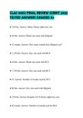 CLAS 150C1 FINAL REVIEW SCRIPT 2026 TESTED ANSWERS GRADED A&plus;