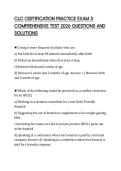CLC CERTIFICATION PRACTICE EXAM 5 COMPREHENSIVE TEST 2026 QUESTIONS AND SOLUTIONS