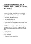CLC CERTIFICATION PRACTICE EXAM 5 EXAMINATION STUDY GUIDE 2026 QUESTIONS WITH ANSWERS