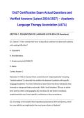 CALT Certification Exam Actual Questions and Verified Answers &lpar;Latest 2026&sol;2027&rpar; &ndash; Academic Language Therapy Association &lpar;ALTA&rpar;