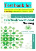 Test bank for contemporary practical vocational nursing 9th edition by corinne kurzen anna lavon barrett  all 16 chapters covered