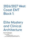 2026&sol;2027 West Coast EMT Block 1&colon; Elite Mastery Test Bank &vert; 66 High-Acuity Questions &vert; 2025 AHA & 2026 OSHA Updated &vert; Expert-Verified Answers & Clinical Intuition