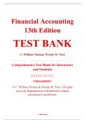Test Bank &ndash; Financial Accounting&comma; 13th Edition &ndash; C&period; William Thomas & Wendy M&period; Tietz &ndash; ISBN 9780136899037 &lpar;Full Chapters 1&ndash;12 Covered&rpar;