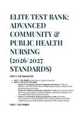 Elite Test Bank&colon; Advanced Community & Public Health Nursing &lpar;2026&sol;2027 Standards&rpar; &vert; Rector's 11th Edition &ndash; NGN & CJMM Optimized