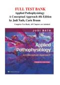 Test Bank for Applied Pathophysiology&colon; A Conceptual Approach &vert; Nath & Braun &vert; 4th Edition &vert; All Chapters