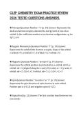 CLEP CHEMISTRY EXAM PRACTICE REVIEW 2026 TESTED QUESTIONS ANSWERS&period;