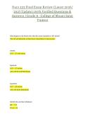 NURS 323 Final Exam Review &lpar;2026&sol;2027 Update&rpar; &ndash; 100&percnt; Verified Study Questions & Explanations &vert; Grade A Guide &ndash; College of Mount Saint Vincent