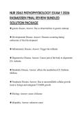 NUR 2063 PATHOPHYSIOLOGY EXAM 1 2026 RASMUSSEN FINAL REVIEW BUNDLED SOLUTION PACKAGE